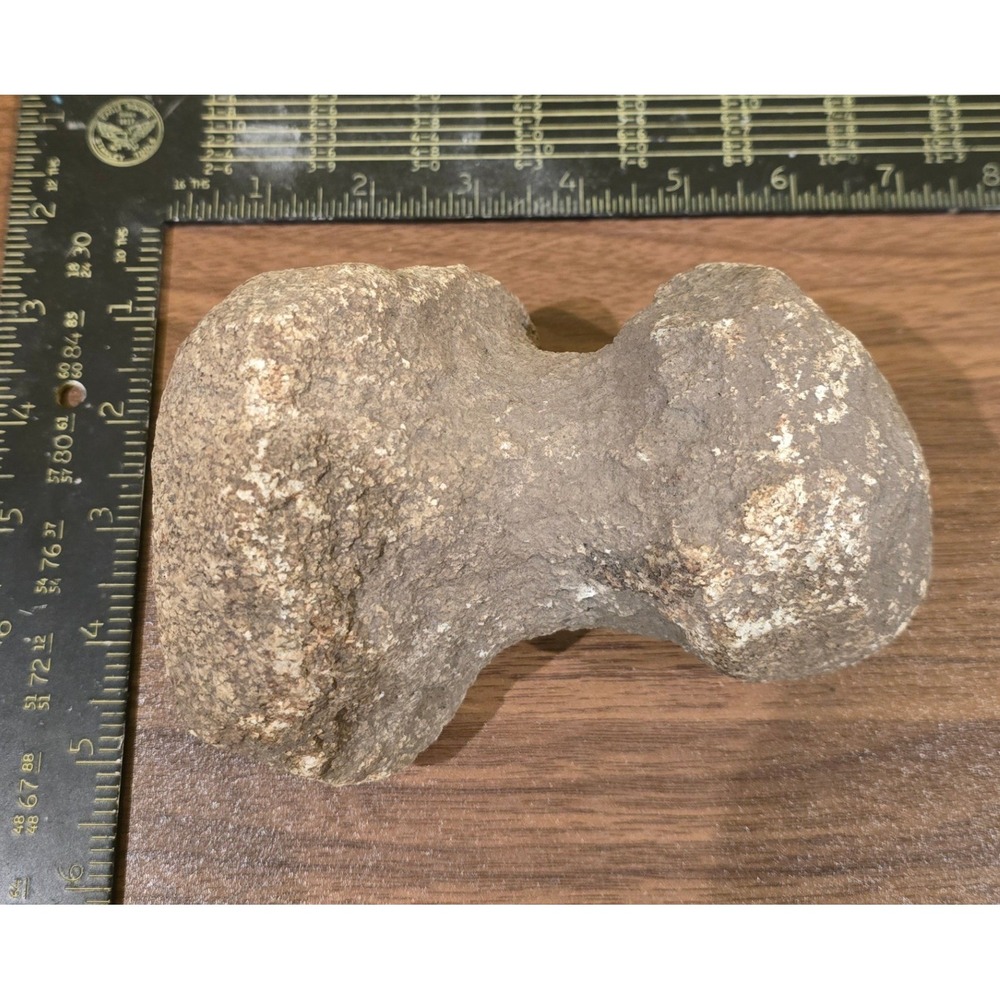 Full Groove Axe / Bannerstone Native American / Stone Age Artifact Tool Granite